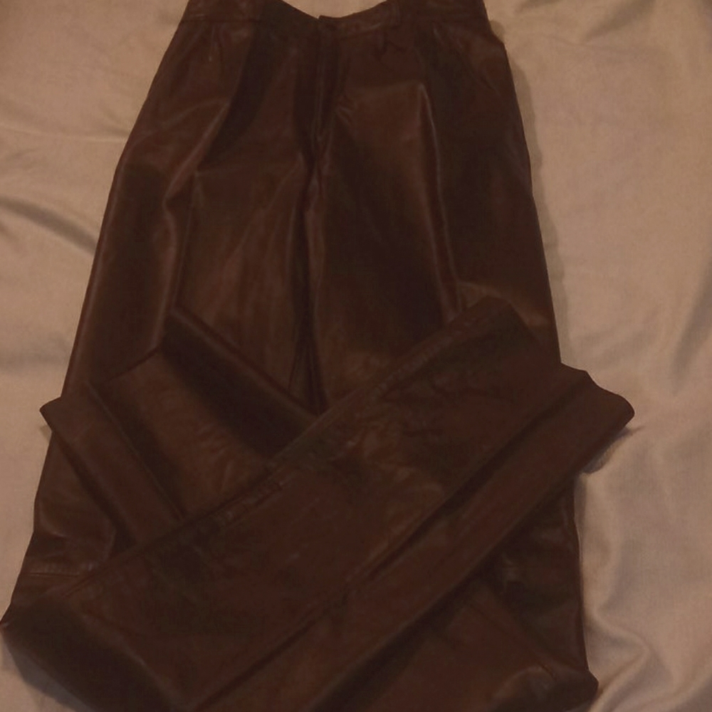 Reed leather sportswear pants